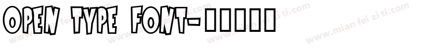 Open Type Font字体转换